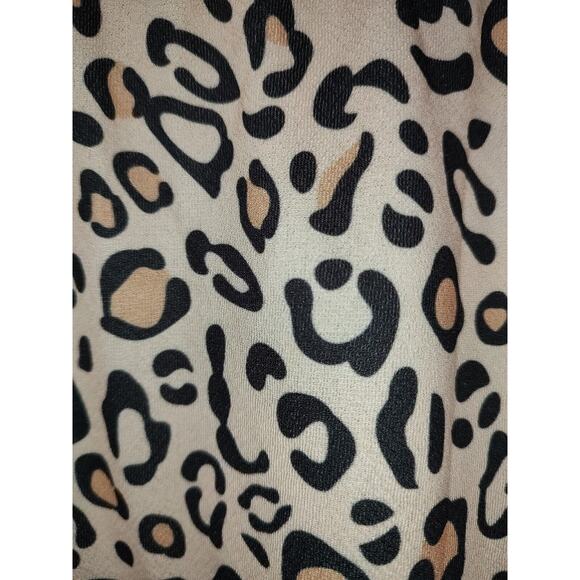 Unbranded Woman's Hi Low Hem Leopard Print Pull on Flare Skirt colorful Retro - Picture 5 of 7